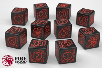 Zestaw Kości Gra o Tron: 10xk6 Targaryen