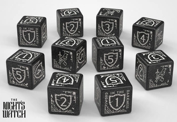Zestaw Kości Gra o Tron: 10xk6 Nocna Straż