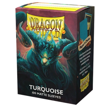 DRAGON SHIELD STANDARD SIZE MATTE SLEEVES TURQUOISE 'ATEBECK' (100 SLEEVES)