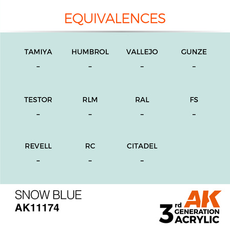 AK 3GEN Acrylics: Snow Blue 17ml
