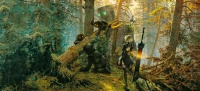 Mata do gier 90x40cm - Robots in a Forest - Kraken Wargames
