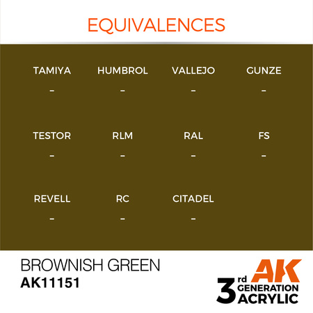 AK 3GEN Acrylics: Brownish Green 17ml