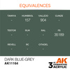 AK 3GEN Acrylics: Dark Blue-Grey 17ml