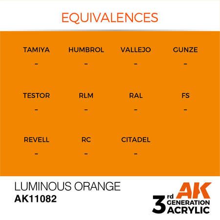 AK 3GEN Acrylics: Luminous Orange 17ml