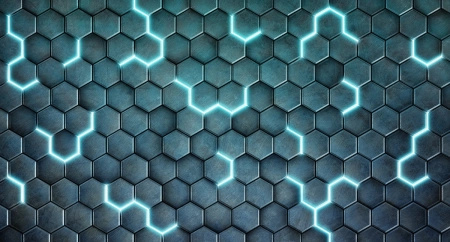 Mata do gier 160x85cm -Blue Hexx - Kraken Wargames