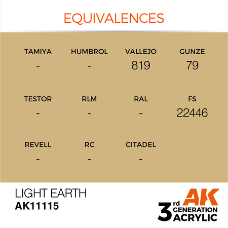 AK 3GEN Acrylics: Light Earth 17ml