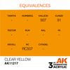 AK 3GEN Acrylics: Clear Yellow 17ml