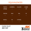 AK 3GEN Acrylics: Dark Rust 17ml