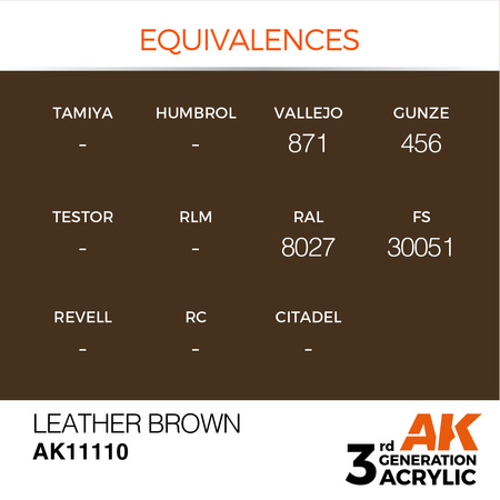 AK 3GEN Acrylics: Leather Brown 17ml