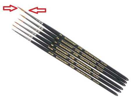 Pędzel Kozłowski Czerwona Kuna 3 stożkowy