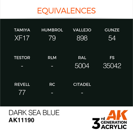 AK 3GEN Acrylics: Dark Sea Blue 17ml