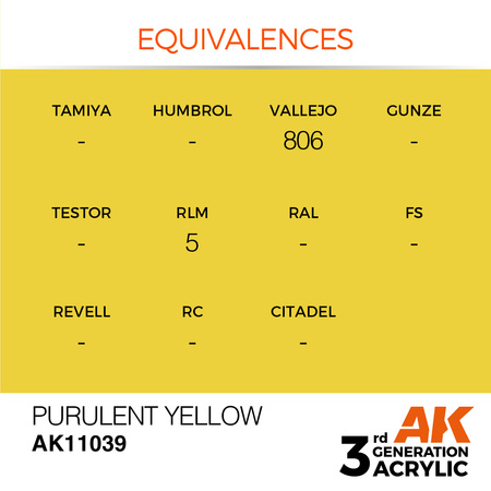 AK 3GEN Acrylics: Purulent Yellow 17ml