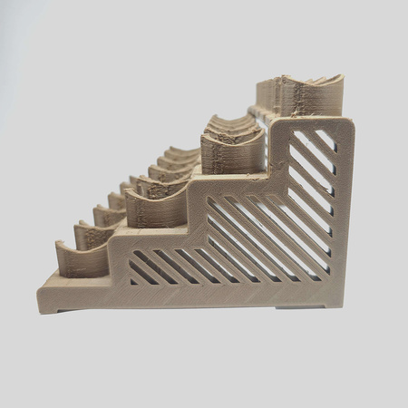 Modeling paint stand - 20 slots - 3D printing (Wooden brown)