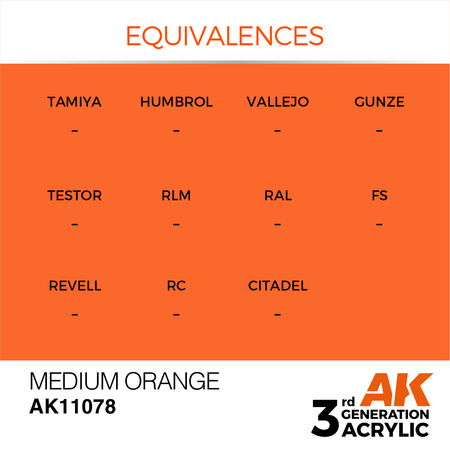AK 3GEN Acrylics: Medium Orange 17ml