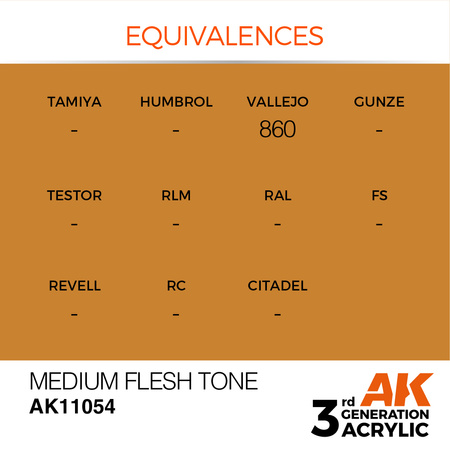 AK 3GEN Acrylics: Medium Flesh Tone 17ml