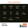 AK 3GEN Acrylics: Black 17ml