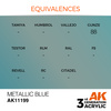 AK 3GEN Acrylics: Metallic Blue 17ml