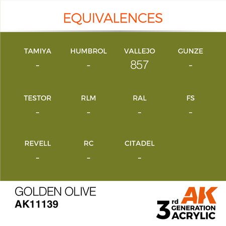 AK 3GEN Acrylics: Golden Olive 17ml