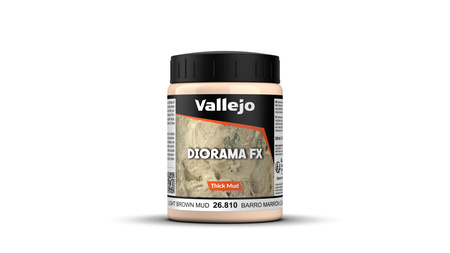 Vallejo: 26.810 - Diorama FX - Thick Mud - Light Brown Mud (200 ml)