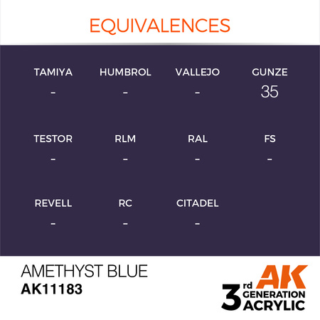 AK 3GEN Acrylics: Amethyst Blue 17ml
