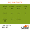 AK 3GEN Acrylics: Lime Green 17ml