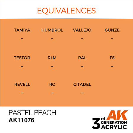 AK 3GEN Acrylics: Pastel Peach 17ml