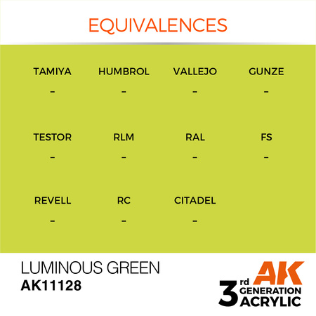 AK 3GEN Acrylics: Luminous Green 17ml