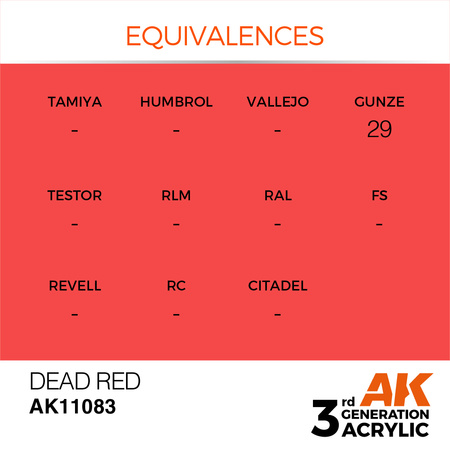 AK 3GEN Acrylics: Dead Orange 17ml