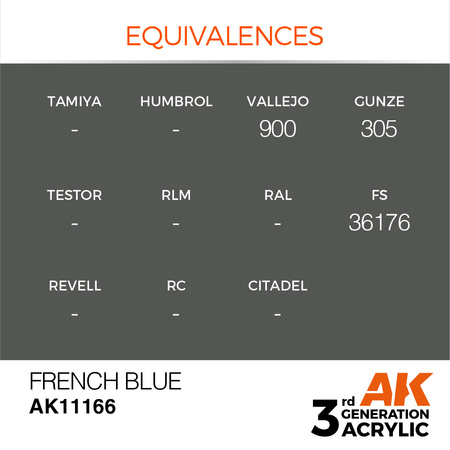 AK 3GEN Acrylics: French Blue 17ml