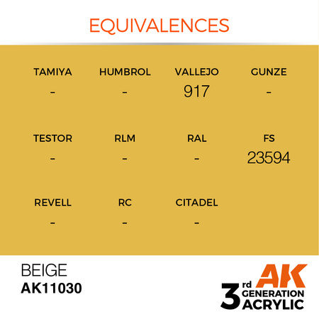 AK 3GEN Acrylics: Beige 17ml