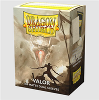 DRAGON SHIELD STANDARD SIZE MATTE DUAL SLEEVES - VALOR (100 SLEEVES)