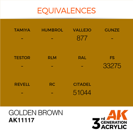 AK 3GEN Acrylics: Golden Brown 17ml