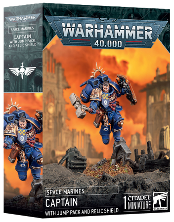 Space Marines: Captain with Jump Pack and Relic Shield