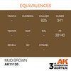 AK 3GEN Acrylics: Mud Brown 17ml