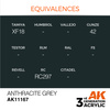 AK 3GEN Acrylics: Anthracite Grey 17ml