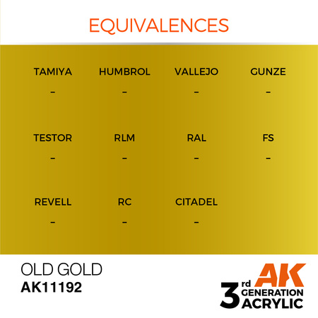 AK 3GEN Acrylics: Old Gold 17ml