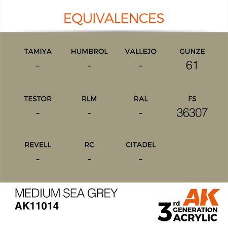 AK 3GEN Acrylics: Medium Sea Grey 17ml