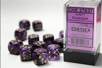 Chessex 16mm K6 - Vortex Purple W/Gold