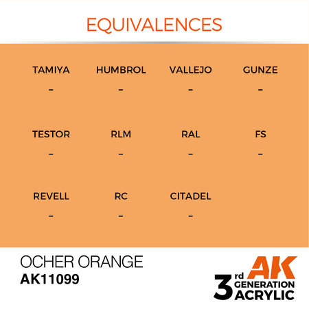 AK 3GEN Acrylics: Ocher Orange 17ml