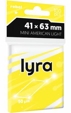 Koszulki na karty Rebel (41x63 mm) Lyra Light, 100 sztuk