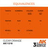 AK 3GEN Acrylics: Clear Orange 17ml