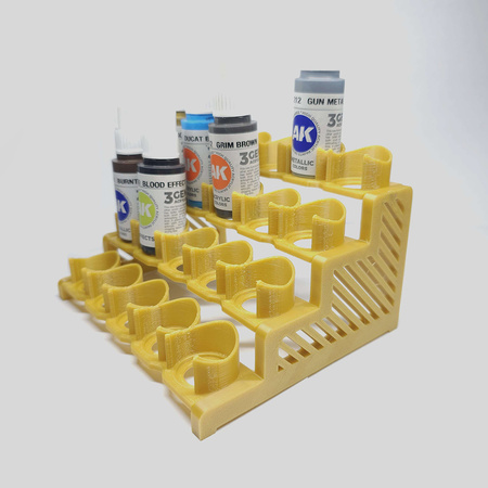 Stojak na farby modelarskie – 20 miejsc – druk 3D (Złoty)
