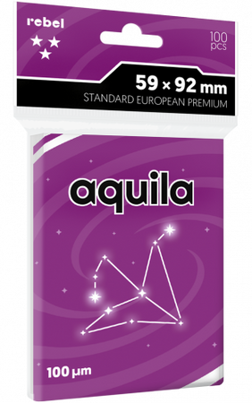 Koszulki na karty Rebel (59x92 mm) Aquila Premium, 100 sztuk
