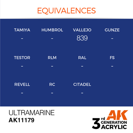 AK 3GEN Acrylics: Ultramarine 17ml
