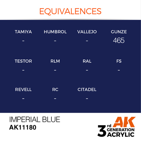 AK 3GEN Acrylics: Imperial Blue 17ml