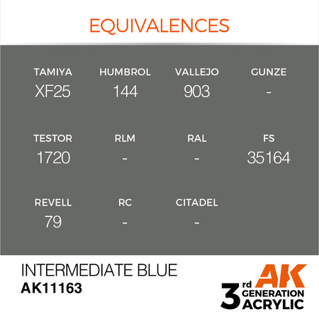 AK 3GEN Acrylics: Intermediate Blue 17ml