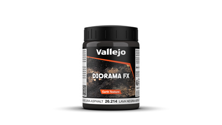 Vallejo: 26.214 - Diorama FX - Earth Textures - Black Lava-Asphalt (200 ml)