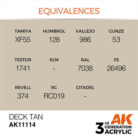 AK 3GEN Acrylics: Deck Tan 17ml