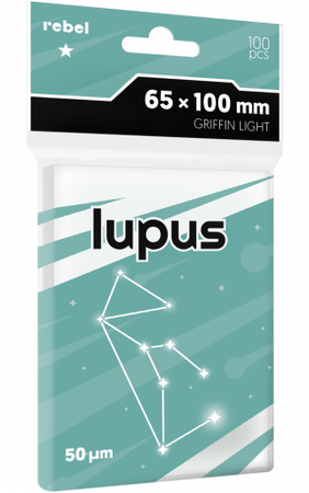 Koszulki na karty Rebel (65x100 mm) Lupus Light, 100 sztuk 