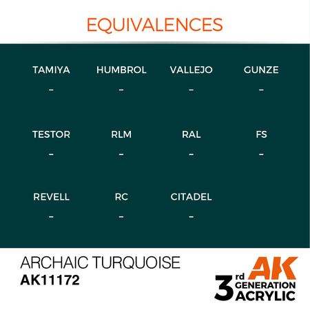 AK 3GEN Acrylics: Archaic Turquoise 17ml